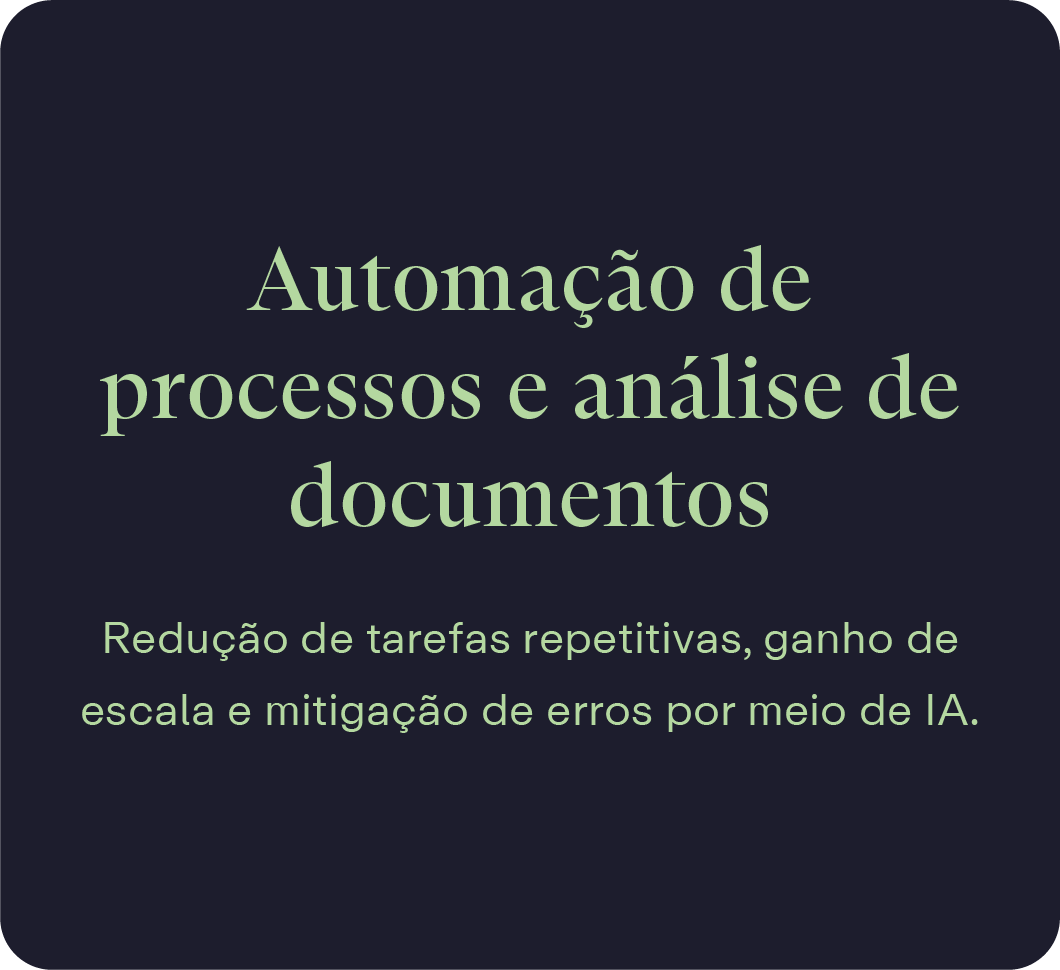 Automação de processos e análise de documentos